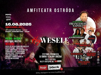 Ostróda Wydarzenie Koncert Polsko-Włoski Festiwal Muzyki Weselnej!